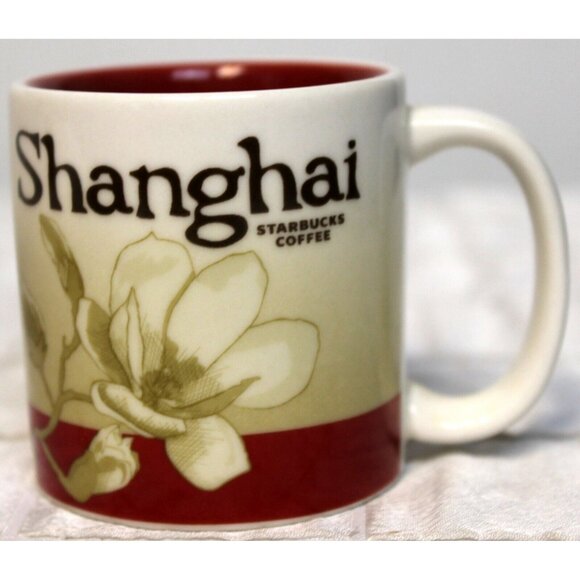 Starbucks Mini Global Icon Mug Shangahi, China Red 3 oz 2010 - Picture 1 of 9